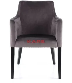 Armlehnstuhl Black Mode Velvet Grau