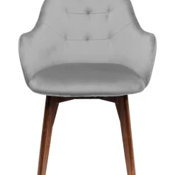 Armlehnstuhl Dark Lady Velvet Grau