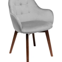 Armlehnstuhl Dark Lady Velvet Grau