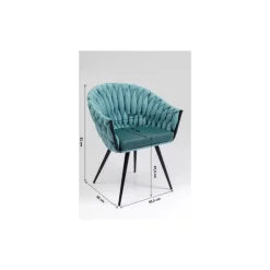 Armlehnstuhl Knot Petrol