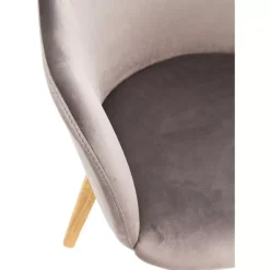 Armlehnstuhl Lady Velvet Grau