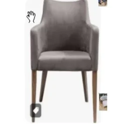 Armlehnstuhl Mode Cord Grau