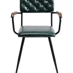 Armlehnstuhl Salsa Leder Dunkelgrun