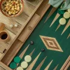 Backgammon-Walnut With Green Oak
