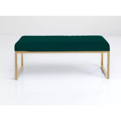 Bank Smart Dunkelgrun Messing 90Cm