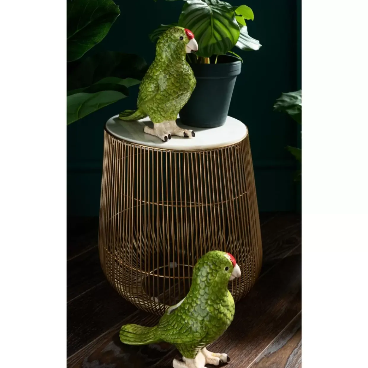 Beistelltisch Beam Weiss Marmor Messing O32Cm