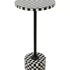 Beistelltisch Domero Chess Schwarz Weis O25Cm