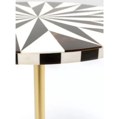 Beistelltisch Domero Star Braun Weis O40Cm