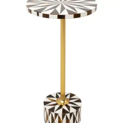 Beistelltisch Domero Star Braun Weis O25Cm