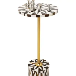 Beistelltisch Domero Star Braun Weis O25Cm