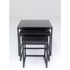Beistelltisch Key West Schwarz (3/Set)