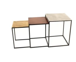 Beistelltisch Loft Square Vintage (3/Set) 41X41Cm