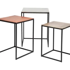 Beistelltisch Loft Square Vintage (3/Set) 41X41Cm