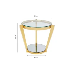 Beistelltisch Monocolo Gold O50Cm