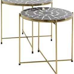 Beistelltisch Priya Schwarz (2/Set)