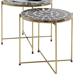 Beistelltisch Priya Schwarz (2/Set)