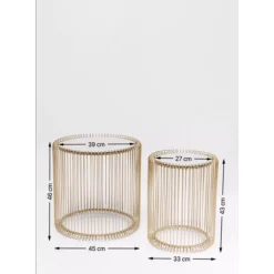 Beistelltisch Wire Messing (2/Set) O44Cm