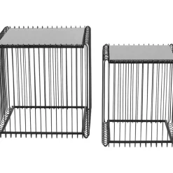 Beistelltisch Wire Square Schwarz (2/Set) 45X45Cm
