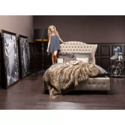 Bett City Spirit Linen Natural 160X200Cm