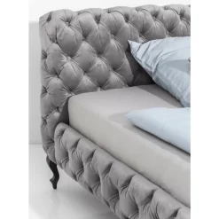 Bett Desire Velvet Silbergrau 160X200 Cm