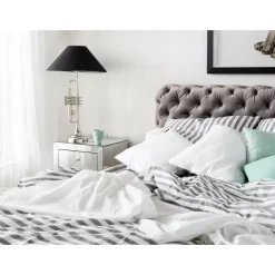 Bett Desire Velvet Silbergrau 180X200 Cm