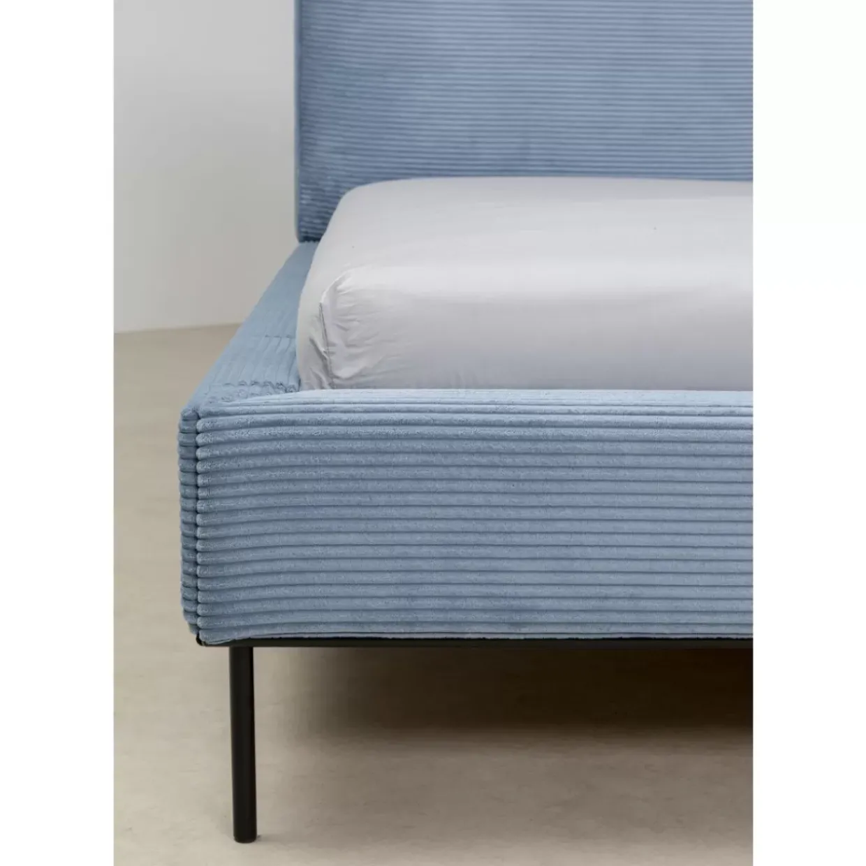 Bett East Side Cord Blau 180X200Cm