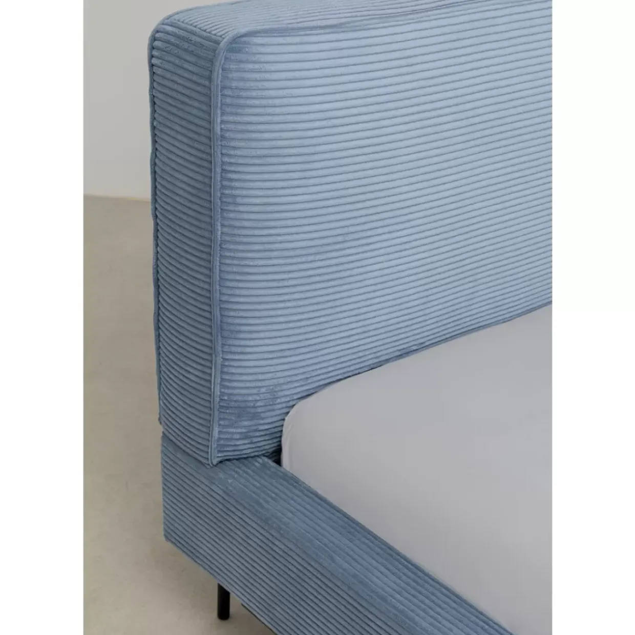 Bett East Side Cord Blau 180X200Cm