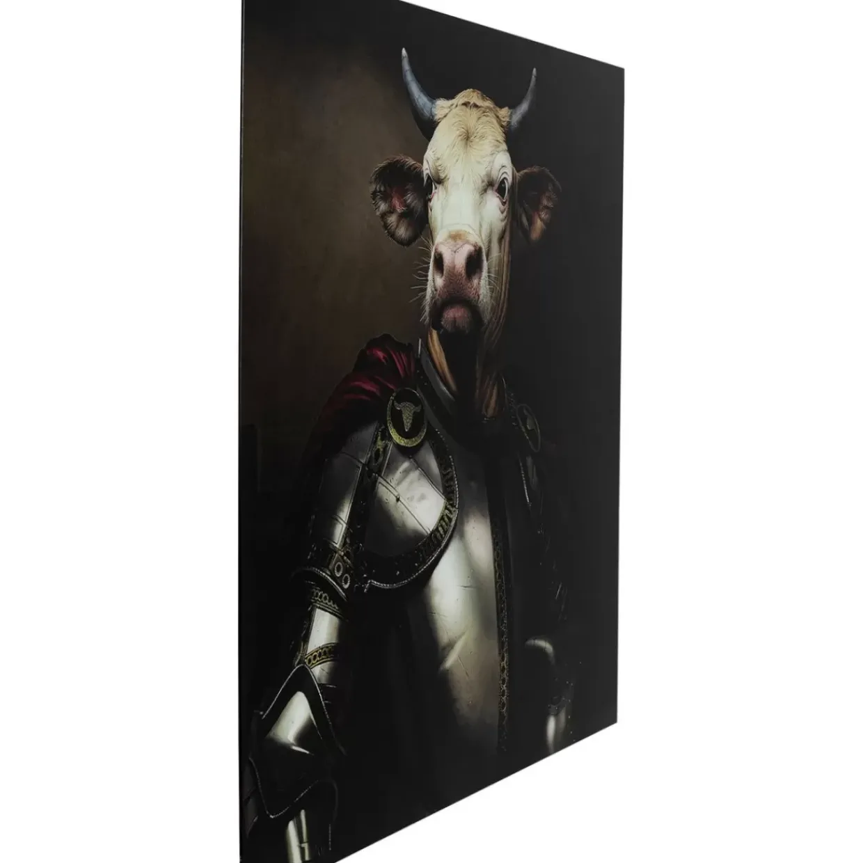 Bild Glas Knight Cow 120X120