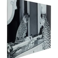 Bild Glas Metallic Gepard 100X150