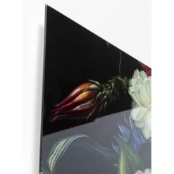 Bild Glas Pretty Flower Woman 100X100