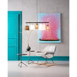 Bild Touched Flower Boat Blau Pink 160X120Cm