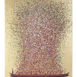 Bild Touched Flower Boat Gold Pink 160X120Cm