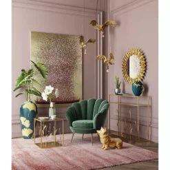 Bild Touched Flower Boat Gold Pink 160X120Cm