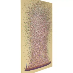 Bild Touched Flower Boat Gold Pink 100X80Cm