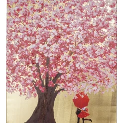 Bild Touched Flower Couple Gold Pink 100X80