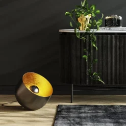 Bodenleuchte Apollon Smooth Schwarz O35Cm