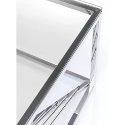 Couchtisch Laser Silber Klarglas 120X60