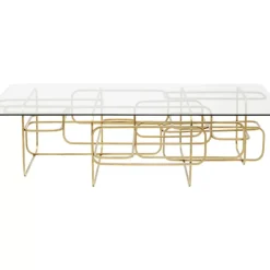 Couchtisch Meander Gold 140X80Cm