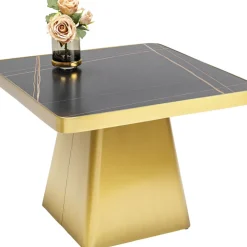 Couchtisch Miler Gold 80X80Cm