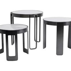 Couchtisch Perelli Schwarz (3/Set)