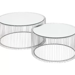 Couchtisch Wire Silber (2/Set)