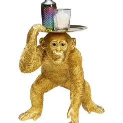 Deko Figur Butler Playing Chimp Gold 52Cm