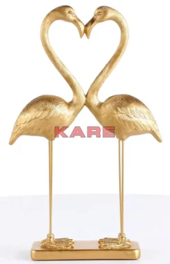 Deko Figur Flamingo Love Gold 63Cm