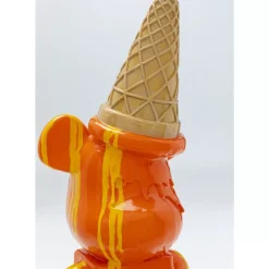 Deko Figur Gelato Bear Orange 40Cm