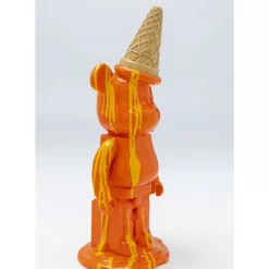Deko Figur Gelato Bear Orange 40Cm