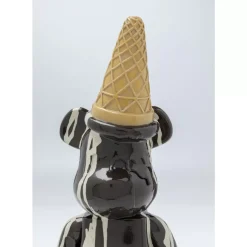 Deko Figur Gelato Bear Schwarz 40Cm