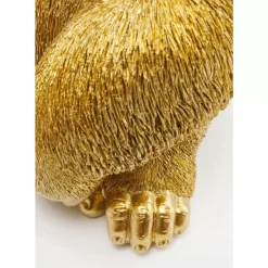 Deko Figur Monkey Gorilla Side Medium Gold
