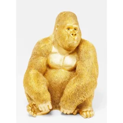 Deko Figur Monkey Gorilla Side Xl Gold