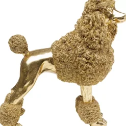 Deko Figur Mrs Poodle Gold 34Cm