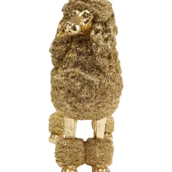 Deko Figur Mrs Poodle Gold 34Cm